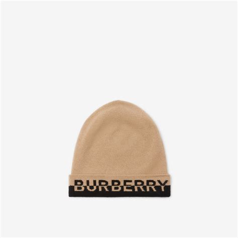 burberry logo intarsia cashmere beanie|Logo Intarsia Cashmere Beanie in Archive beige/black .